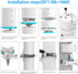 Pole Mount Bracket for Pan Tilt Camera - Multifunctional Winding Installation (1 Pack, White)