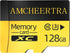 AMCHEERTRA 128GB MicroSDXC Memory Card, 4K, 5K UHD Videos Storing, R/W Up to