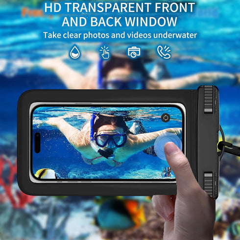 3 Pack IPX8 Waterproof Phone Pouch, Universal Dry Bag Phone Protector for iPhone 15 14 13 12 11 Pro Max Plus XS XR X 8