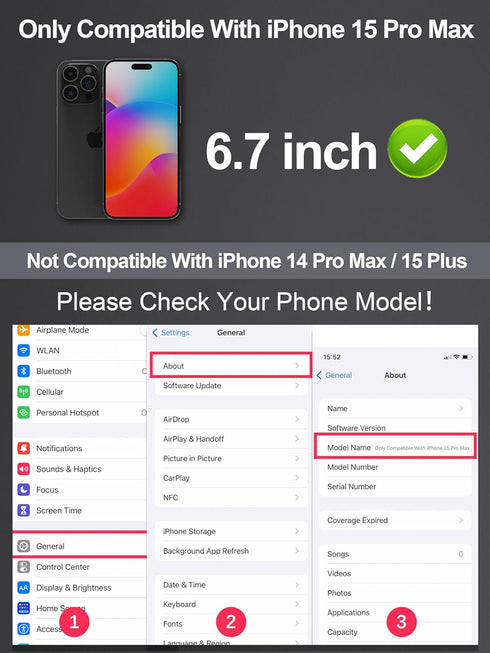Compatible for iPhone 15 Pro Max Screen Protector 6.7 inch, Anti Blue Light HD Tempered Glass Screen Protector Easy Installation, Case Friendly, 2 Pack