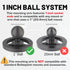 Bulletpoint 4" Aluminum Mounting Arm, Dual 1" Socket Connector Ends for 1 Inch Ball Mounts