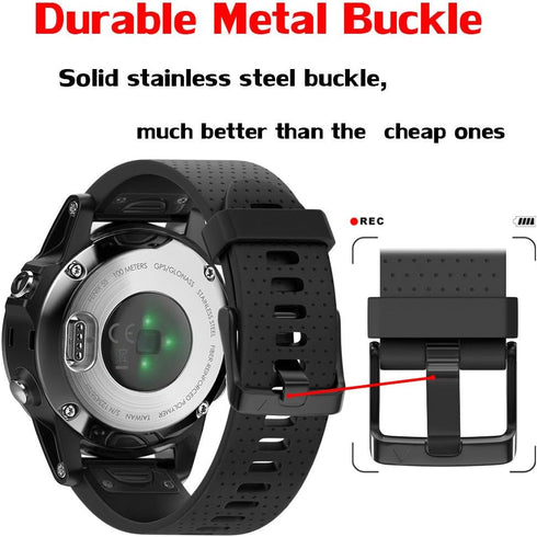 ANCOOL Compatible with Fenix 5S/6S/7S Bands, 20mm Easy Fit Silicone Replacement Watch Bands for Fenix 8 43mm/5S Plus/6S