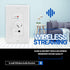 TNP Wireless Bluetooth Audio Receiver Wall Plate Mount, BT 5.0 aptX Music Streaming Adapter for 4 Speakers