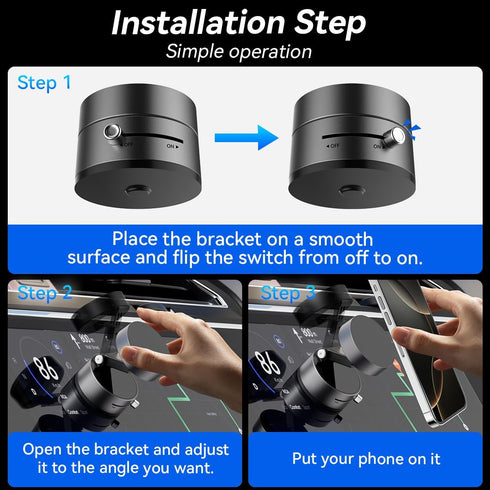 XO Simple is Beauty Upgrated Vacuum Suction Magnetic Phone Holder, Retractable Strong Suction Cup Magnetic Hands-Free