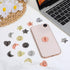 Qianyu 16 PCS Heart Cell Phone Ring Holder Metal Phone Ring Holder Adhesive Metal Phones Finger Grip Loop Heart Grip