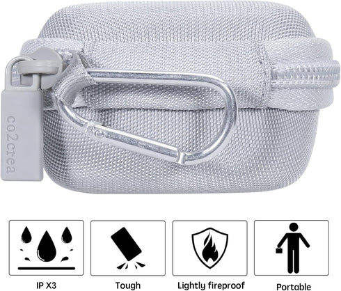 co2CREA Hard Case Replacement for SHOKZ OpenFit Open-Ear True Wireless Bluetooth Headphones, White