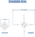 Full Motion Universal Projector Ceiling Mount Bracket with Adjustable Extendable Arms, Rotating Swivel Tilt for Home