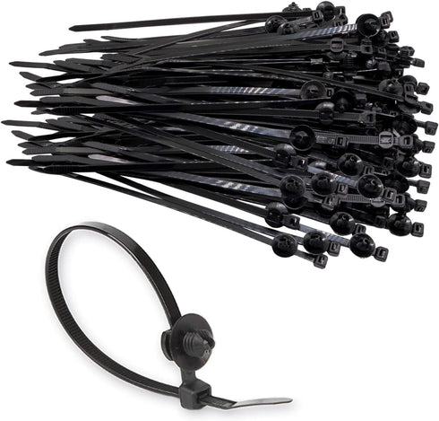 Fir Tree Nylon Push Mount Cable Zip Ties, 8 inch Adjustable Self Locking Tie Wire Clip Holder (20 Pack)