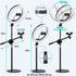 Overhead Phone Camera Mount with Ring Light - Content Creator Kit with 10.5" RGB Ringlight, Desk Stand & Tripod
