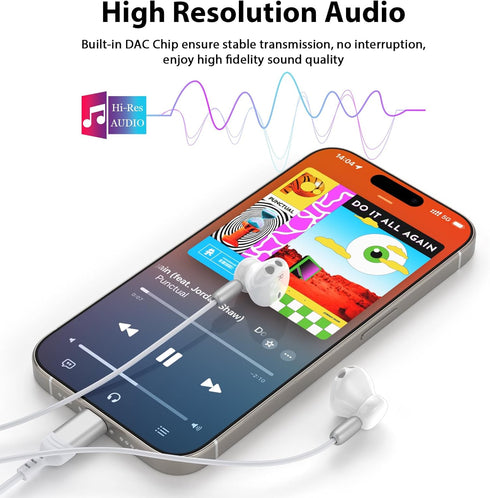Magnetic USB C Headphones Wired Earbuds for Google Pixel 6 7a 8 Pro, iPhone 15 Pro Max, Samsung S24, Oneplus