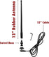 Marine Black AM-FM Rubber Ducky Antenna Kit - AntennaMastsRus for ATV, Boat, Camper, Motorhome, RV, Yacht