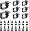 WikrOck 8 Pack Metallic Cable Manager D-Ring Hooks For Network Server Rack Cabinet,