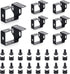 WikrOck 8 Pack Metallic Cable Manager D-Ring Hooks For Network Server Rack Cabinet,