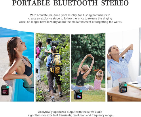 bosta Portable Bluetooth Speaker with Touch Screen, Wireless Stereo Pairing, Wild Mini Rugged Travel Outdoor Speaker