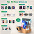 Pezin & Hulin Bamboo Charging Station Organizer for Multiple Devices, Desktop Docking Station for Phone, Tablet,