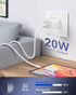 USB C Charger Block, 20W PD Wall Charger C Type Fast Charging Station Power Adapter USB Plug Brick Cube Box for iPhone