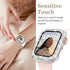 Bling Case with HD Screen Protector for Women, Compatible with Apple Watch 40mm, Diamond Protective Face Cover, PC