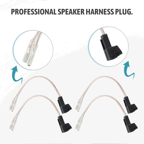 6.5 inch Speaker Adapter Bracket with Speaker Wire Harness for GM GMC Chevy Buick Cadillac 1993-2007