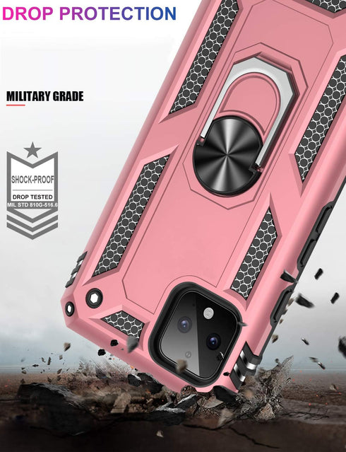 LUMARKE Case for Google Pixel 4 with Screen Protector, Military Grade Protective Phone Cover with Magnetic Ring
