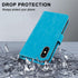 MONASAY Wallet Case for iPhone X/iPhone Xs, 5.8-inch, with Glass Screen Protector and RFID Blocking
