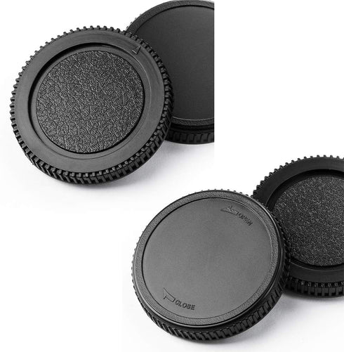 Micro 4/3 Body Cap and Lens Rear Cap Cover Replacement Set for Olympus/Panasonic M4/3 Cameras, 2 Sets
