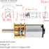 BYDGUMEI 6V 100RPM N20 Motor,GA12-N20 3mm (3 DC Mini Reduction Gear Reduction Mini Metal Gear Box Gear Motor Axis Robot