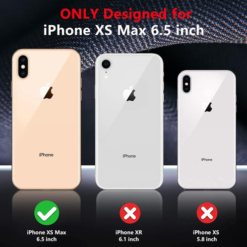 SPIDERCASE for iPhone Xs Max, 10 FT Military Grade Drop Protection, Non-Slip, Shockproof Airbag Cushion Protective Case