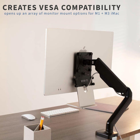 VIVO VESA Adapter Plate Bracket Kit for 24 inch M1 and M3 iMac Series Monitors, VESA up to 100x100, Black