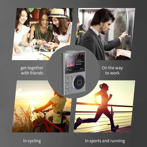 GOWENIC MP3 5.3 2.4in 128GB Player, Digital Music Player BT HiFi Sound with Color Screen, Lossless DSD FLAC HD HiFi