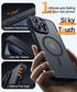 CANSHN Magnetic Case for iPhone 15 Pro, Translucent Matte Shockproof Protective Cover with Full Camera Protection