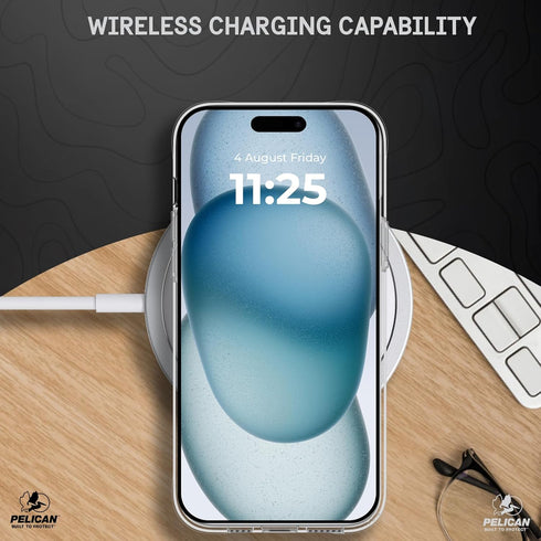Pelican Ranger Series Case for iPhone 15 Plus 6.7", Wireless Charging Compatible, Anti-Yellow, 12ft Drop Protection