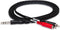 Hosa TRS-203 9 Feet Insert Cable, 1/4 Inches TRS to Dual RCA