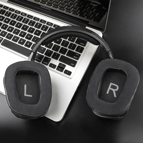 SOULWIT Replacement Ear Pads Cushions for Logitech G35 G930 G933 G935 G633 G430 G431 G433 Gaming Headset, G933 CG Black