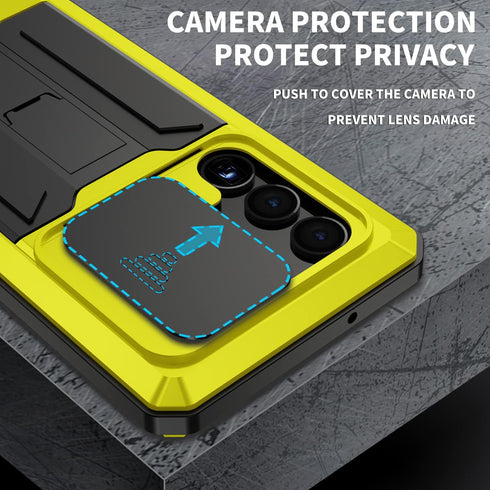 Samsung Galaxy S23 Ultra 5G Case, Heavy Duty Aluminum Metal Gorilla Glass Waterproof Shockproof Protector Cover with