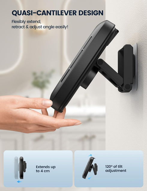 Lamicall Phone(4"-7"), 17 S25 Shower Phone Case Holder Waterproof - Bigger Size for More Shower Bathroom Bathtub Wall