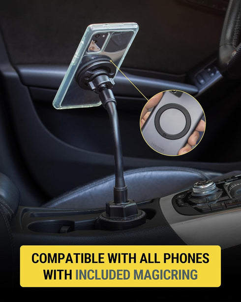 Scosche MagicMount 16 15 14 13 12 SMSCUP Magnetic Cup Holder Phone Mount with Adjustable Gooseneck and Magnet Head