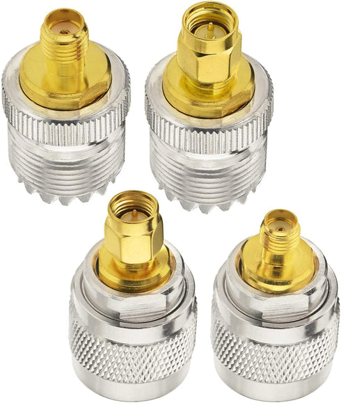 Superbat UHF to SMA Adapter, UHF Male/Female to SMA Male/Female Connector RF Coax Coaxial Adapter Kit