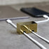 N2U (2 PCS - Gold) Metal Cord Holder, Weighted Cable Organizer or Management, Heavy Wire Keeper for Nightstand, Desk