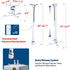 Homcine 11 13.7 Inches Projector Ceiling Wall Mount Adjustable Height from to Bracket with Extendable Arms Low Profile