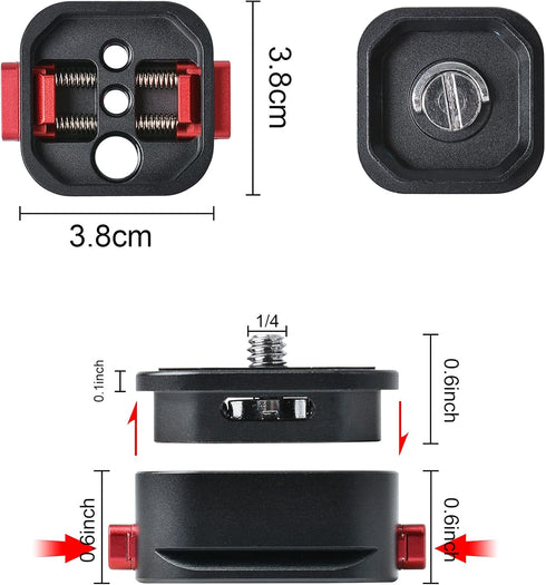 Quick Release Plate, Camera Tripod Mount Arca Swiss QR Plate Compatible with Canon Sony Nikon Pentax DSLR/SLR