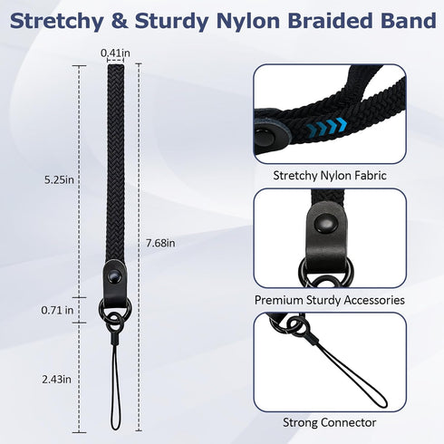 1/2/3/Pro/Pro 2 Elastic Nylon Wrist Lanyard for AirPods Case, Anti-Lost Strap for AirPods Charging Case