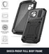 iPhone 15 Case 6.1 inch, 360 Full Protection Heavy Duty Rugged Armor with Built-in Screen Protector, Black