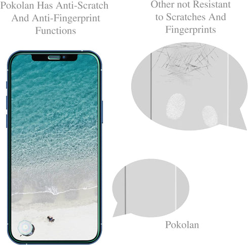 Pokolan (3-Pack) Tempered Glass Screen Protector for iPhone 12 / iPhone 12 Pro 2020 (6.1 inch), 9H Hardness, Bubble Free