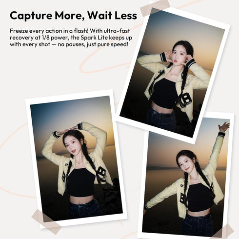 ULANZI SL02 GN8 6500K 4 Mini Flash Speedlite Video Light Hot Shoe Mount Portable Camera Flash Speedlight Power Levels