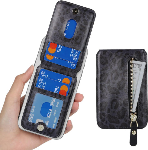 Cavor Black MagSafe Wallet for iPhone 14 Pro Max/14 Pro/15/14 Plus/13/12, Adjustable Stand, Magnetic Wallet