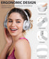 rockpapa E8 Over The Ear Bluetooth Headphones with Microphone for Kid Children Boy Girl Youth Teen Adult, Foldable Wired/Wireless Headphones with Mic, Include Travel Case, Silver