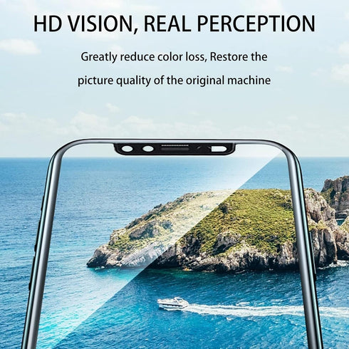 2 Pack HD Tempered Glass Screen Protector with Front Slide Camera Cover for iPhone 12 Pro Max - Privacy Protection,