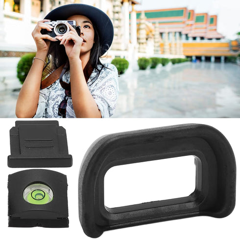A6600 A6500 A6400 Viewfinder Eyecup Kit, Plastic and Rubber, Black for - Protects Eyepiece, Includes Spirit Level