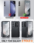 Vizvera Black Shockproof Silicone Wallet Case for Samsung Galaxy Z Fold 6, RFID Cards Holder, Camera Cover