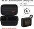 Carrying Case for JBL Go 3 / JBL Go 4 Portable Bluetooth Speaker, Waterproof Dustproof Speaker Storage Holder, Wireless Compact Speaker Travel Protective Bag, Mesh Pocket Fit Cable, Black